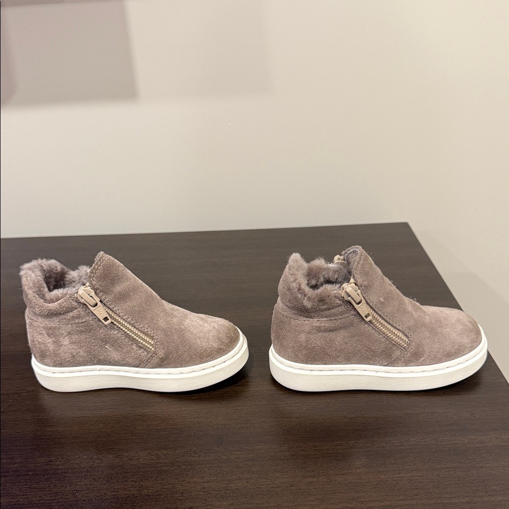 Faux Fur Lined Suede Boot/ Sneakers